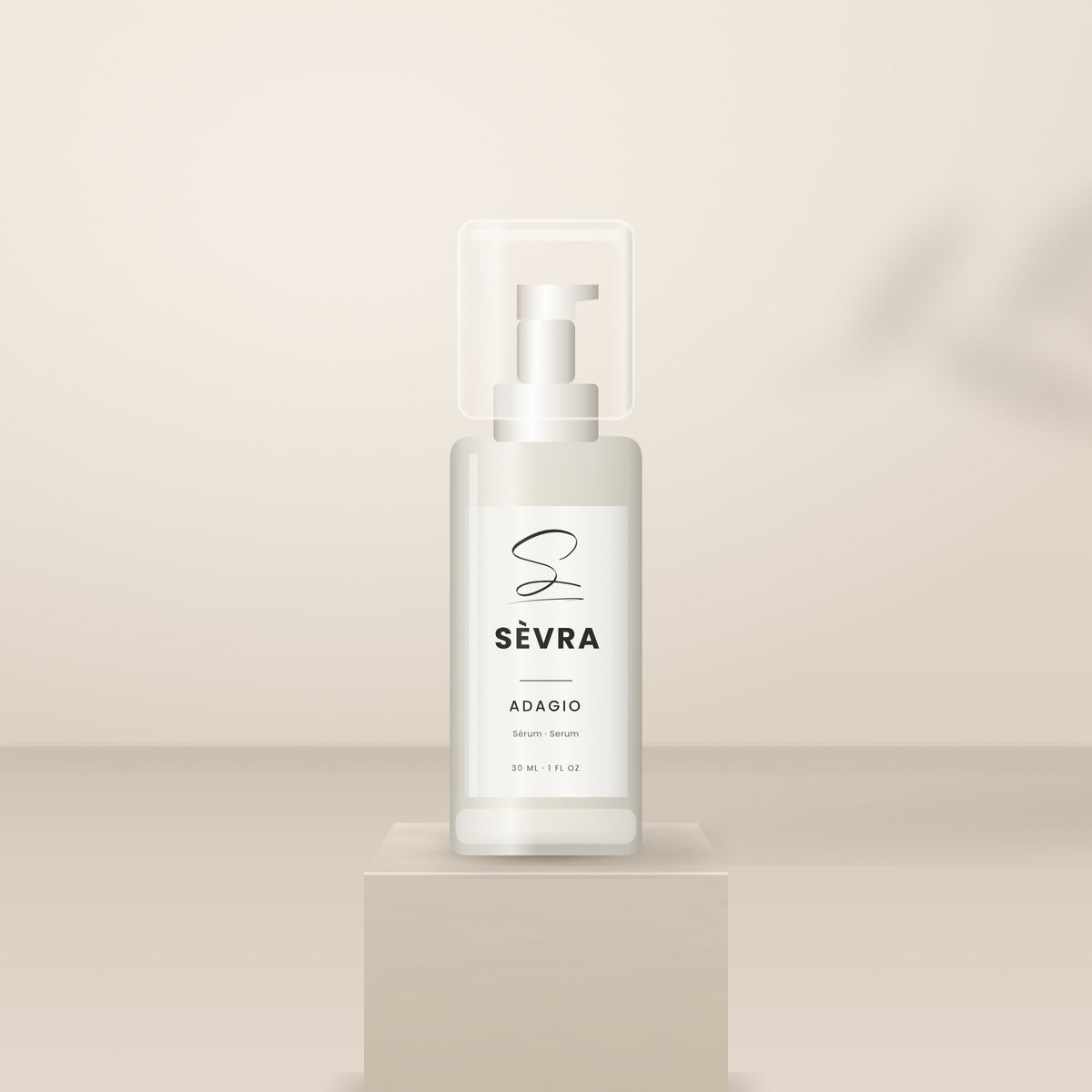 Sèvra Adagio Serum with chamomile, 30 ml frosted glass bottle with pump